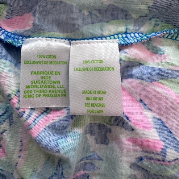 Lilly Pulitzer Camilla Dress SZ S Blue Flare Fancy Fins - Picture 16 of 16